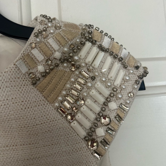 Elegant Cream Sleeveless Dress by Tahari. Size 2. NWT. - Picture 4 of 8